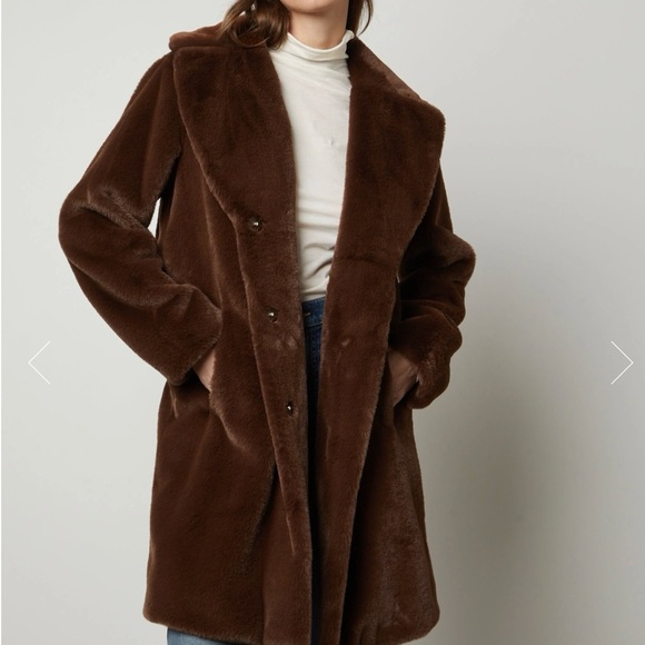 NWT Velvet by Graham & Spencer Evalyn Lux Faux Fur Coat. XS. - Picture 1 of 5